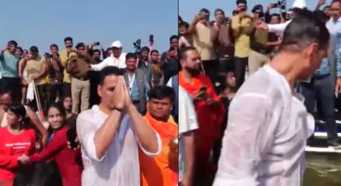 Akshay Kumar took a dip in Sangam, praised Yogi government after seeing the excellent arrangements of Maha Kumbh