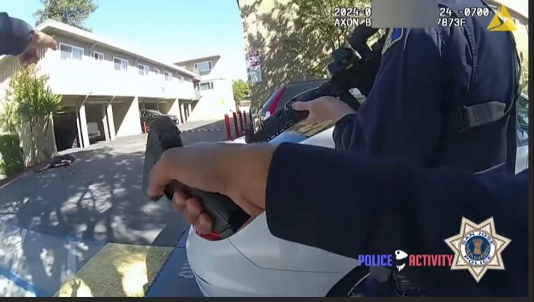 full video click: Intense Police Shootout With Gunman in San Jose Apartment Area